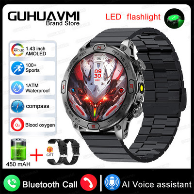 2024-es új Xiaomi Outdoor Smart Watch 1,43 hüvelykes képernyő 5ATM vízálló órák HD Bluetooth Call GPS Motion Trajectory Smartwatch