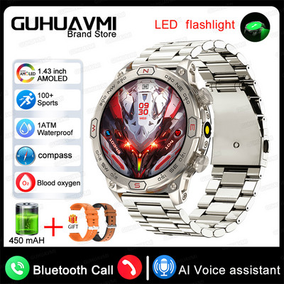 2024-es új Xiaomi Outdoor Smart Watch 1,43 hüvelykes képernyő 5ATM vízálló órák HD Bluetooth Call GPS Motion Trajectory Smartwatch