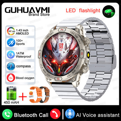 2024-es új Xiaomi Outdoor Smart Watch 1,43 hüvelykes képernyő 5ATM vízálló órák HD Bluetooth Call GPS Motion Trajectory Smartwatch