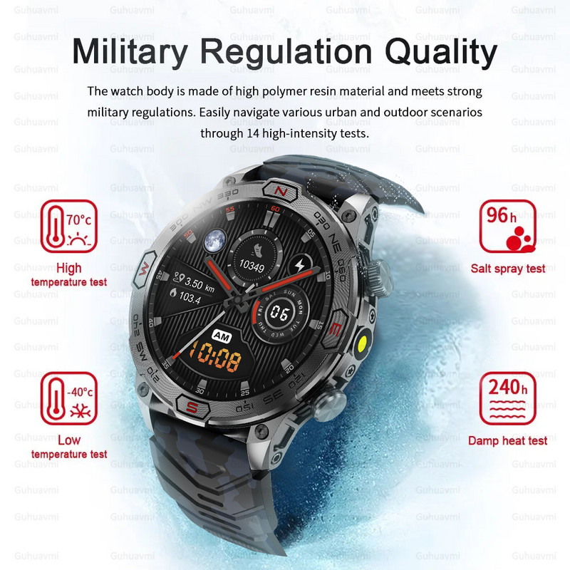 2024 Νέο για Xiaomi Outdoor Smart Watch 1,43" Οθόνη 5ATM Αδιάβροχα ρολόγια HD Bluetooth Κλήση GPS Motion Trajectory Smartwatch