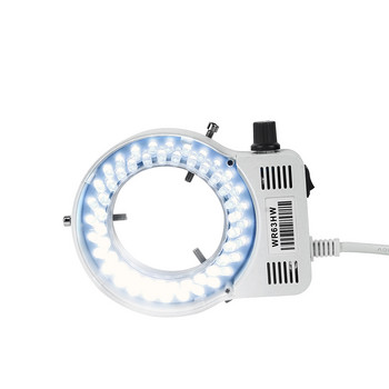 Микроскоп LED Ring Light Осветителна лампа за микроскоп кръгла светлина Индустриален микроскоп Камера Източник на светлина EU Plug