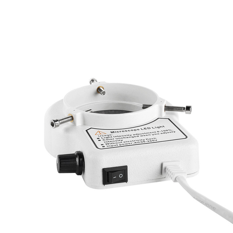 Mikroskopo LED žiedinio apšvietimo lemputė, skirta mikroskopui apskritimui, šviesiai pramoniniam mikroskopui fotoaparatui Šviesos šaltinis EU kištukas