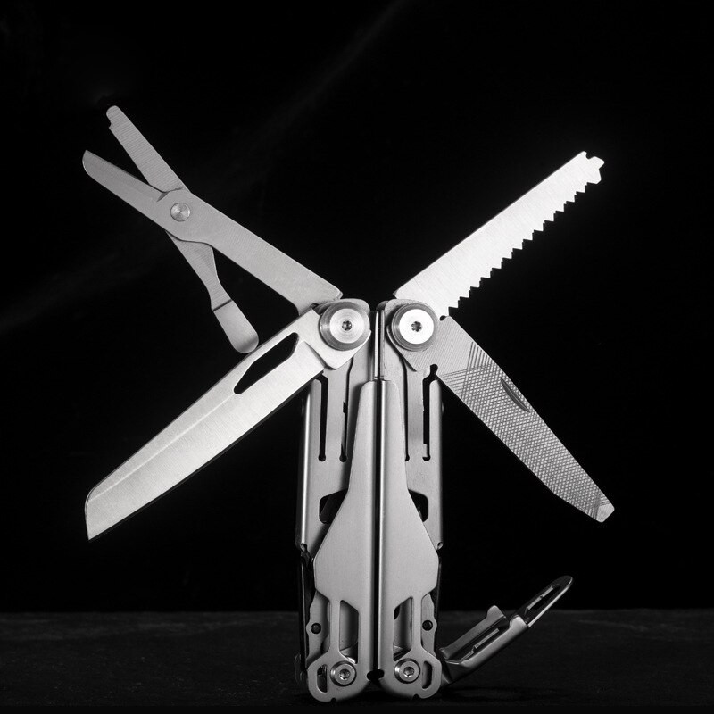 Мултифункционални клещи за дома на открито Компактни преносими спешни сгъваеми ножове Клещи Гаечен ключ Инструмент за автомобилни преносими клещи 1 бр.
