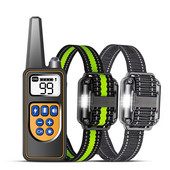 Koerte treeningkaelarihm kaugjuhtimispuldiga, IP67 veekindel, 3 treeningrežiimi, taaslaetav põrutusrihm koertele