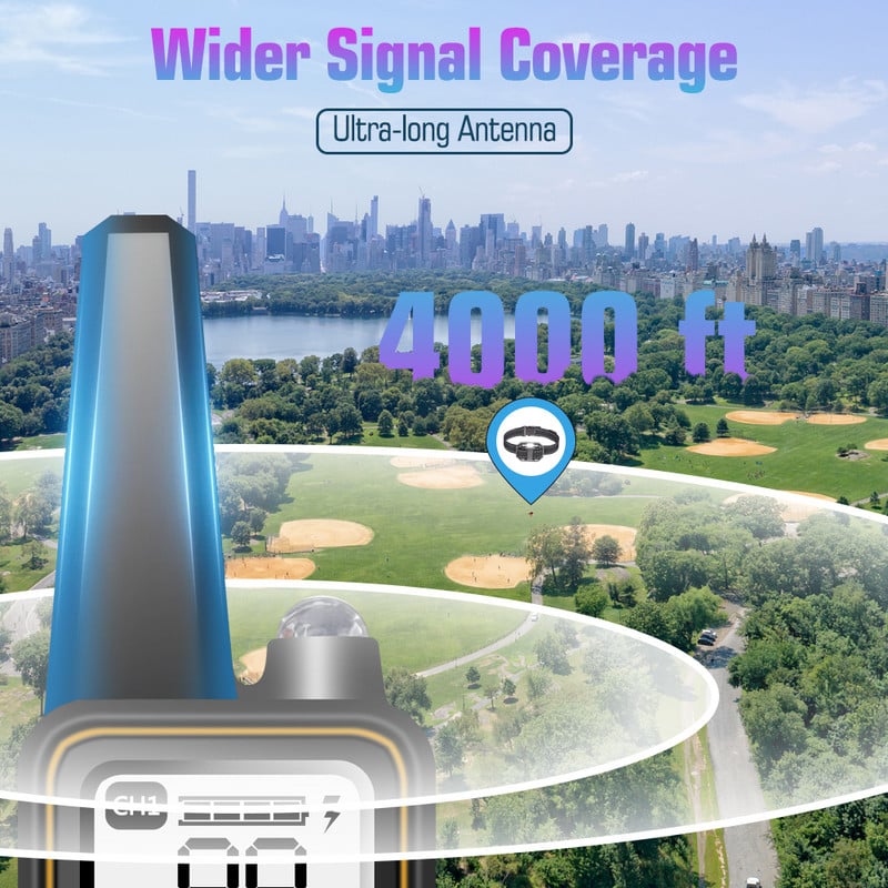 Koerte treeningkaelarihm kaugjuhtimispuldiga, IP67 veekindel, 3 treeningrežiimi, taaslaetav põrutusrihm koertele