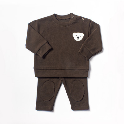 0-24M újszülött baba lányok fiú ruha szett Outfit Little Bear Goose hímzés O-nyakú felsők + hosszú nadrágok gyerekruházat 2023