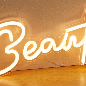 Chi-buy LED Neon Beauty Захранвани от USB Неонови надписи Нощна лампа 3D стенно изкуство и Стая за игри Спалня Всекидневна Декорация Лампа Табели