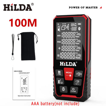 HILDA Laser Distance 50M/100M/120M Rangefinder Profesional Meter Laser Range Finder Ruler Test Tool