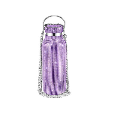 500 ml/750 ml luxus gyémánt termosz palack láncos lombik vákuum kupa rozsdamentes acél vízforraló lányoknak női ajándék palack