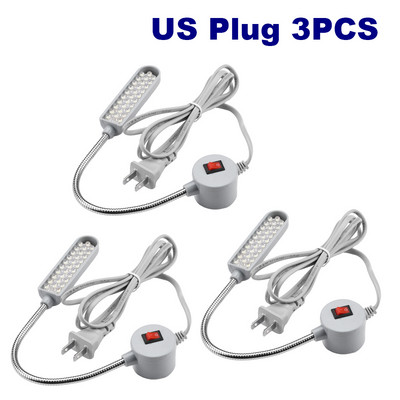 30 LED pramoninių siuvimo mašinų apšvietimas lempų drabužių mašinų priedai darbo šviesa 360° lankstūs pramoniniai žibintai su žąsine kakleliu