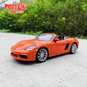 Bburago 1:24 Porsche 718 Boxster προσομοίωση κράμα μοντέλου αυτοκινήτου χειροτεχνία συλλογή εργαλείων παιχνιδιών δώρο