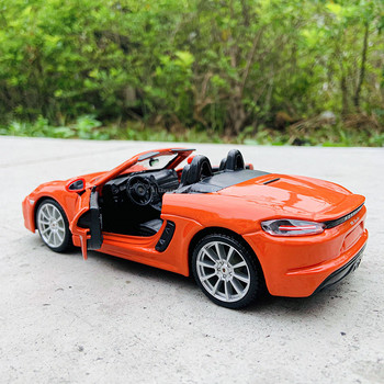 Bburago 1:24 Porsche 718 Boxster симулация алуминиеви модели на автомобили занаяти колекция декорация играчки инструменти подарък