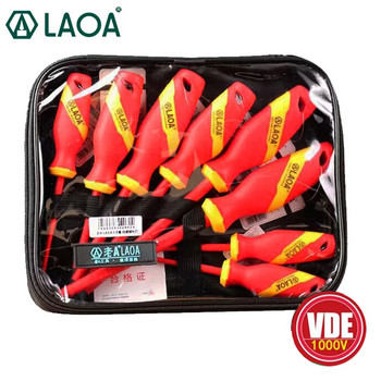 Σετ κατσαβιδιών με μόνωση LAOA 8PCS Κατσαβίδια 1000V VDE με σχισμή Phillips με μαγνητικές σχισμές