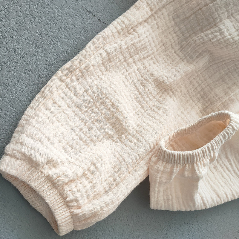 Vasaros Korėjos Kelnės Vaikams Laisvalaikio Mergaičių Berniukams Medvilninis Lininis Vienspalvis Laisvi Plisuotos Kelnės Merginoms Aukšto Liemens Haremo Kelnės