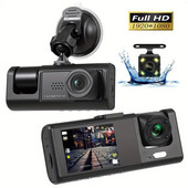 DVR αυτοκινήτου 3 καναλιών HD 1080P 3 φακών Inside Vehicle Dash CamThree Way Camera DVRs Recorder Video Registrator Dashcamcorder