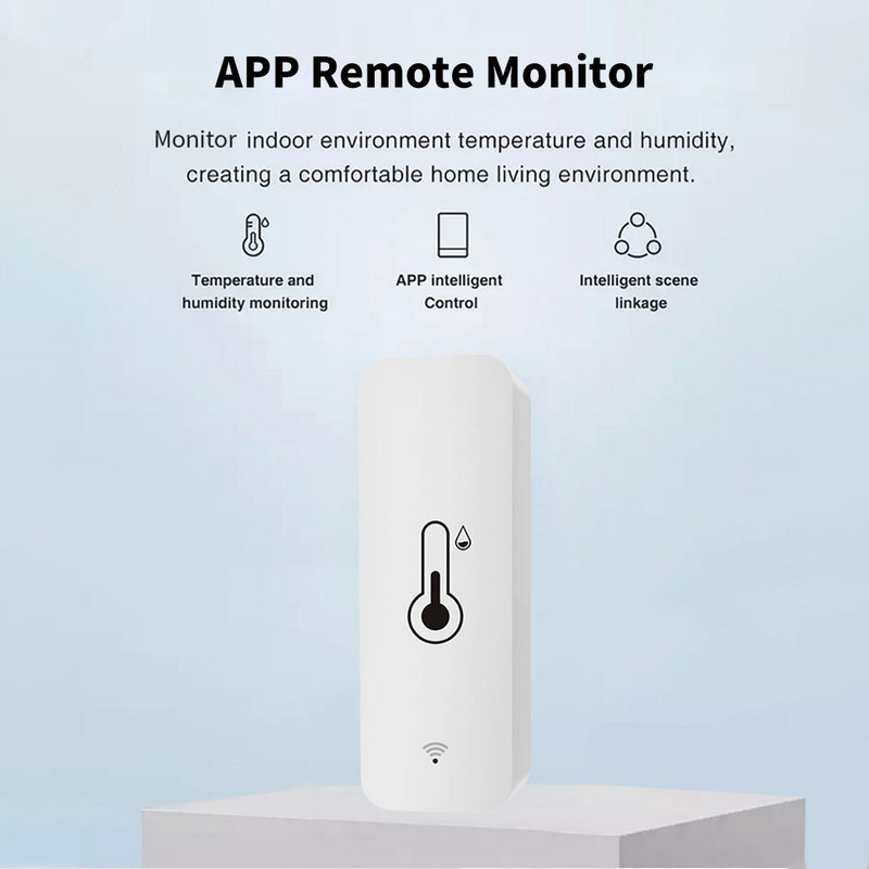 Tuya Zigbee WiFi Senzor de temperatură și umiditate APP Monitor de la distanță pentru Smart Home var SmartLife WorkWith Alexa Google Assistant