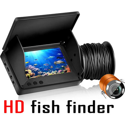 Fish Finder LCD 4,3 hüvelykes kijelző víz alatti 220°-os horgászkamera vízálló IPS 1080P 9 órás tartós éjszakai látás 15/20/30 m
