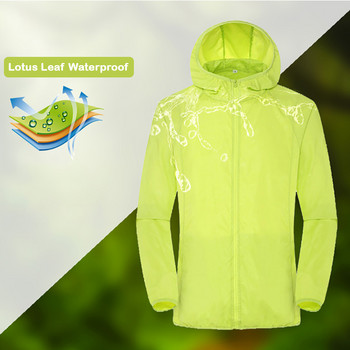 Camping Rain Jacket Ανδρικά Γυναικεία Αδιάβροχα Ρούχα Αντιηλιακής Προστασίας Ρούχα Ψάρεμα Ρούχα κυνηγιού Quick Dry Skin Windbreaker with Pocket