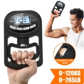 Sukibimo stiprumo matuoklis 265 Lbs/120 kg Skaitmeninis rankinis dinamometras Rankenos stiprumo matuoklis USB LCD ekranas Rankena skirta jėgos treniruotėms