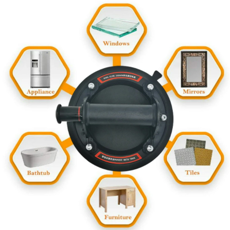 2024. aasta vaakum-iminapp 200 kg laadimisvõimega raskeveokite vaakumlaotur plaatide adsorptsiooniga graniitklaasist tõstmiseks 8-tolline tass