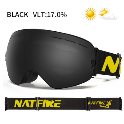 NATFIRE Γυαλιά Σκι Διπλών Επιστρώσεων Αντιομίχλης UV400 Γυαλιά Snowboard Γυαλιά Snowmobile Γυαλιά Γυαλιά Snowmobile Γυαλιά Γυαλιά για εξωτερικό αθλητικό σκι Googles