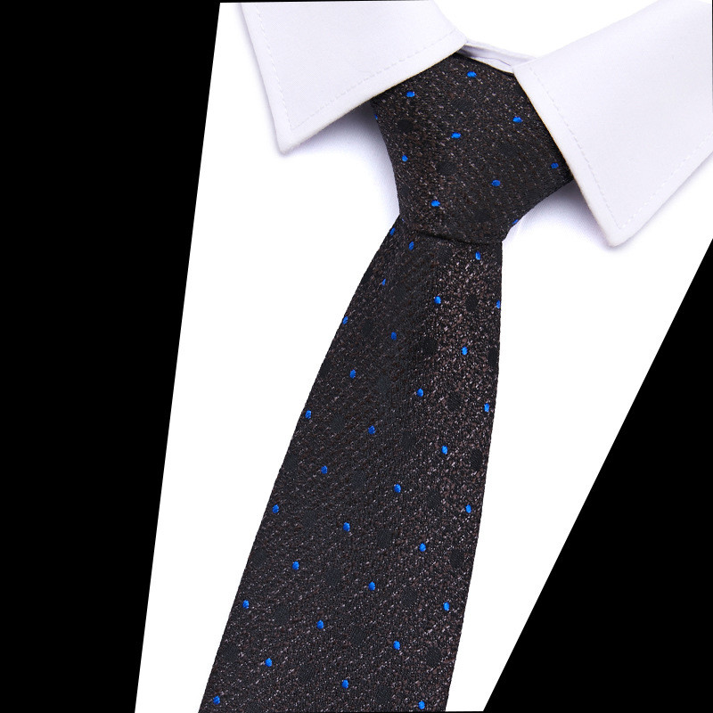 Férfi nyakkendők nagykereskedelme, poliészter selyem jacquard nyakkendő férfi 7,5 cm-es, határon átnyúló akciós