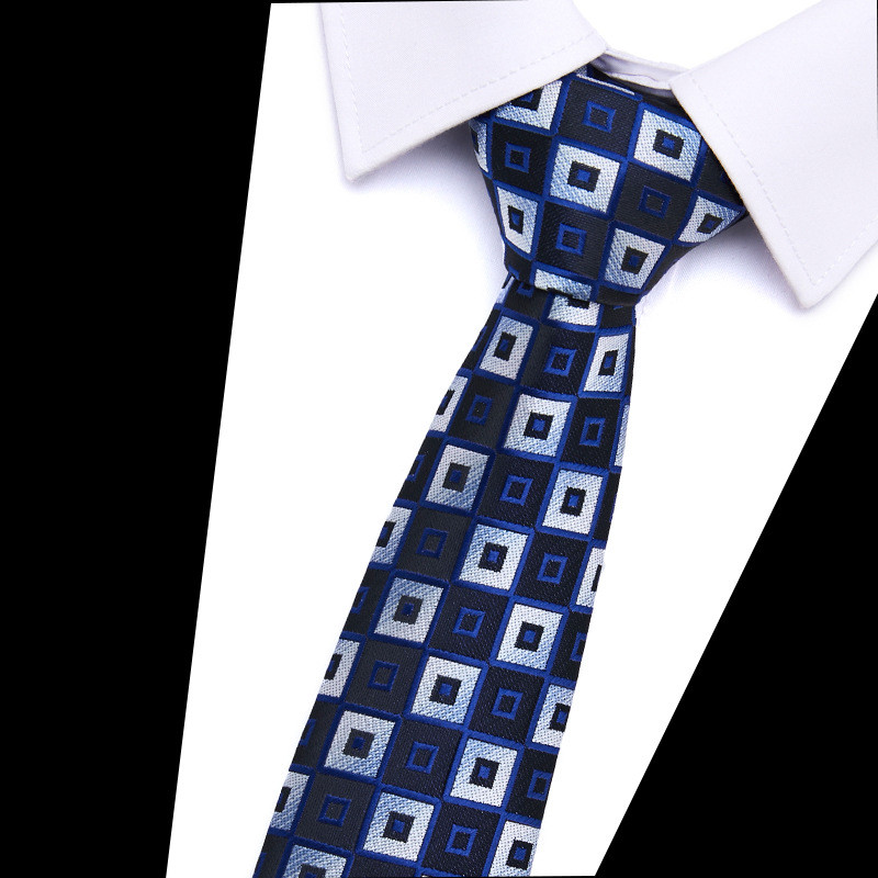 Férfi nyakkendők nagykereskedelme, poliészter selyem jacquard nyakkendő férfi 7,5 cm-es, határon átnyúló akciós