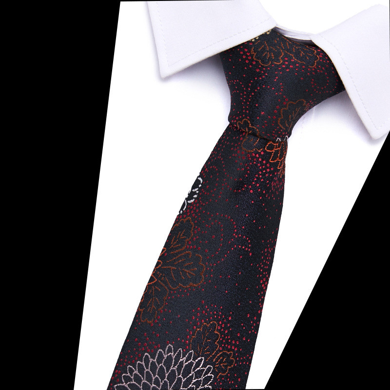 Férfi nyakkendők nagykereskedelme, poliészter selyem jacquard nyakkendő férfi 7,5 cm-es, határon átnyúló akciós