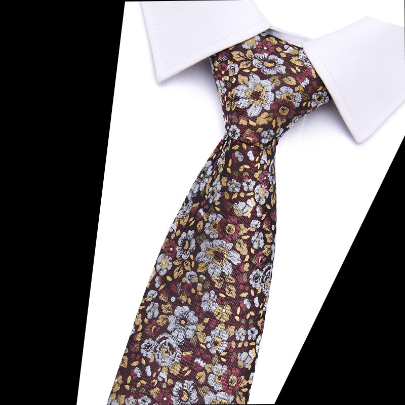 Férfi nyakkendők nagykereskedelme, poliészter selyem jacquard nyakkendő férfi 7,5 cm-es, határon átnyúló akciós