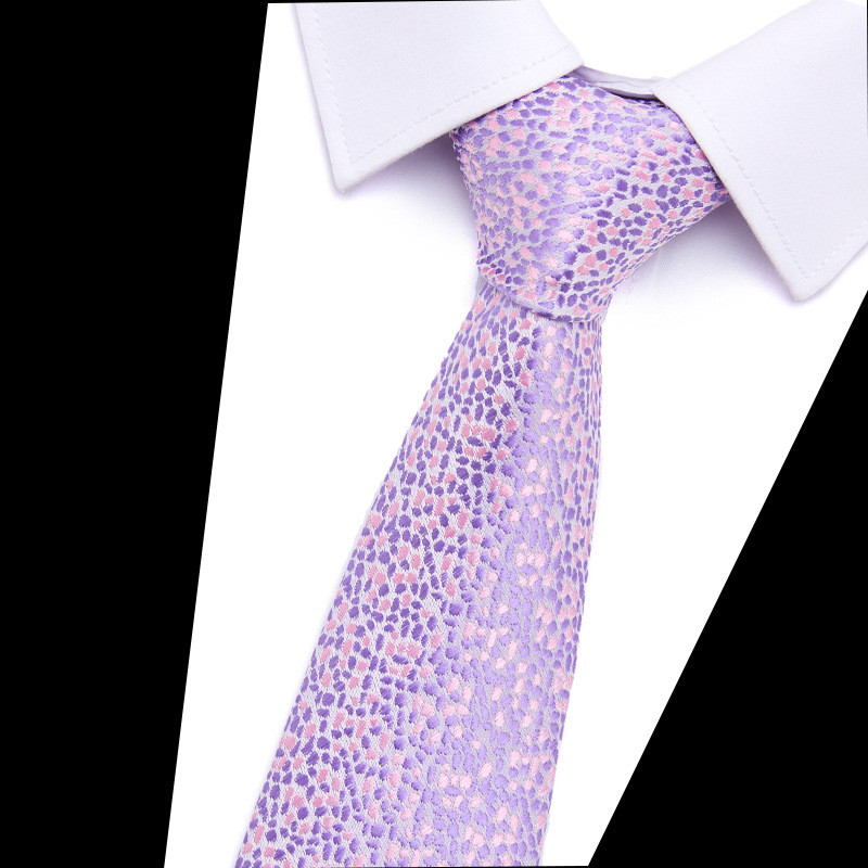 Férfi nyakkendők nagykereskedelme, poliészter selyem jacquard nyakkendő férfi 7,5 cm-es, határon átnyúló akciós