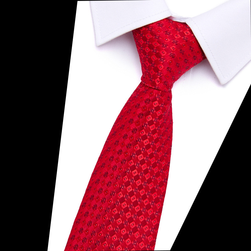Férfi nyakkendők nagykereskedelme, poliészter selyem jacquard nyakkendő férfi 7,5 cm-es, határon átnyúló akciós