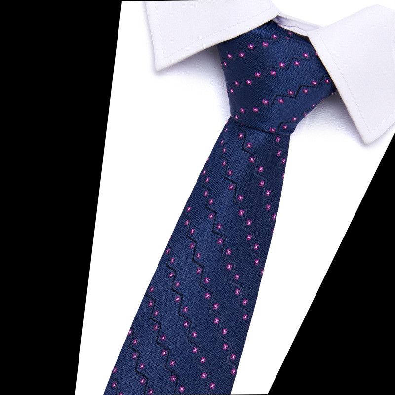 Férfi nyakkendők nagykereskedelme, poliészter selyem jacquard nyakkendő férfi 7,5 cm-es, határon átnyúló akciós