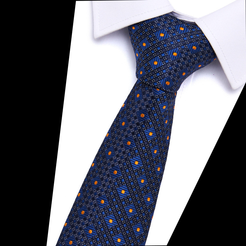 Férfi nyakkendők nagykereskedelme, poliészter selyem jacquard nyakkendő férfi 7,5 cm-es, határon átnyúló akciós