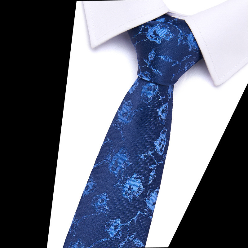 Férfi nyakkendők nagykereskedelme, poliészter selyem jacquard nyakkendő férfi 7,5 cm-es, határon átnyúló akciós