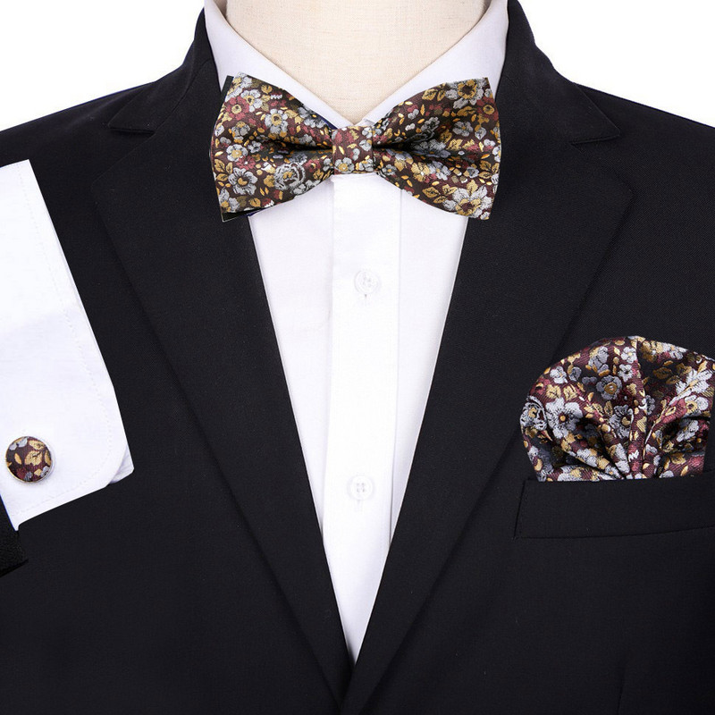 Papion Barbat Nunta Mire Mire Costum coreean Roșu Burgundia Papion bărbați La modă