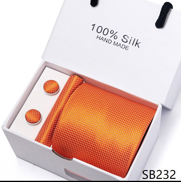 2023 Set de cravate nou Cutie cadou Cravată de afaceri pentru bărbați în dungi Sursă Fabrică Vânzări directe Cravată de mână jacquard