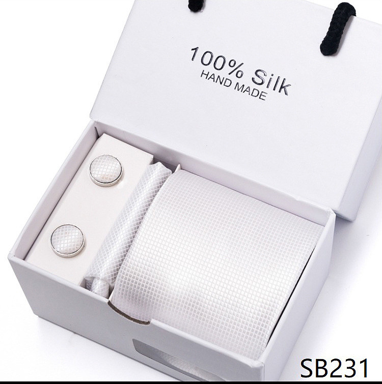 2023 Set de cravate nou Cutie cadou Cravată de afaceri pentru bărbați în dungi Sursă Fabrică Vânzări directe Cravată de mână jacquard