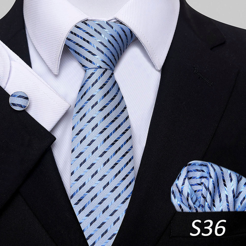 Cravată transfrontalieră de vânzare fierbinte pentru bărbați, costum din trei piese, serie de flori cu dungi, cravată de modă europeană și americană en-gros în stoc