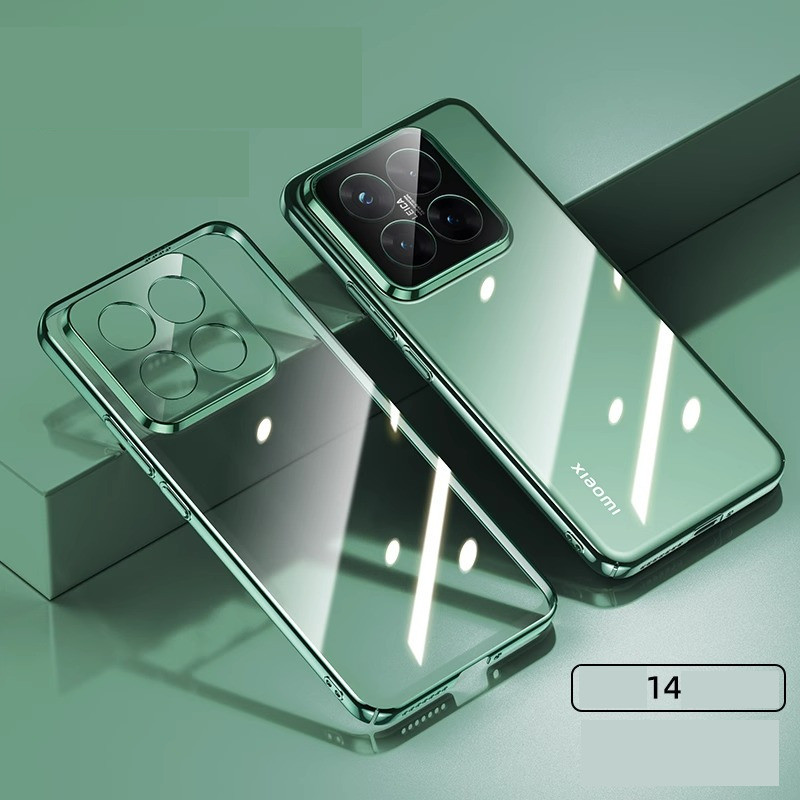 Potrivit pentru husa telefonului mobil Xiaomi 14 Pro, pernă de aer transparentă ultra-subțire Xiaomi 14, anti-cădere, aspirație magnetică fără fir