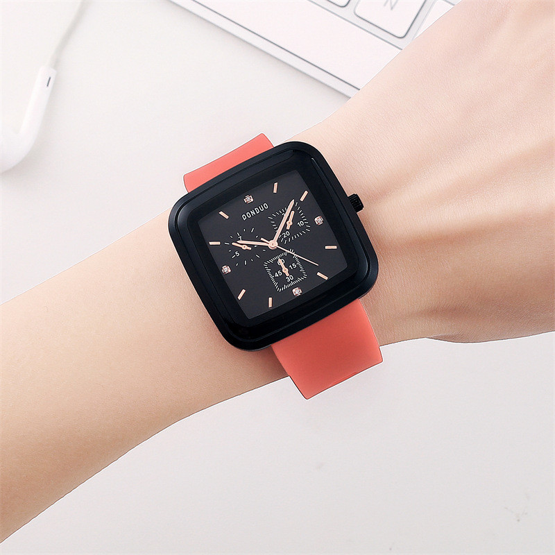 Douyin, popular, generos, ceas simplu, de afaceri, pentru femei, cu quartz, la modă, curea din silicon, rezistent la apă, diverse ceasuri pentru femei