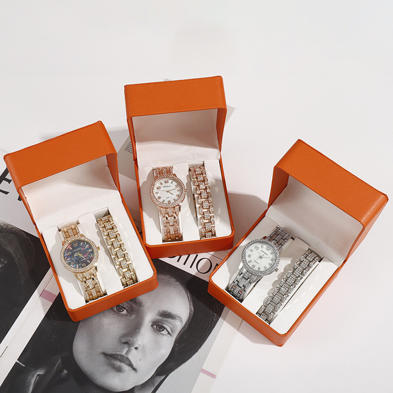 Ceas cu brățară marca Huangdun Douyin Ceas cu diamante populare Ceas cu cuarț rotund de modă unisex Comerț cu ridicata