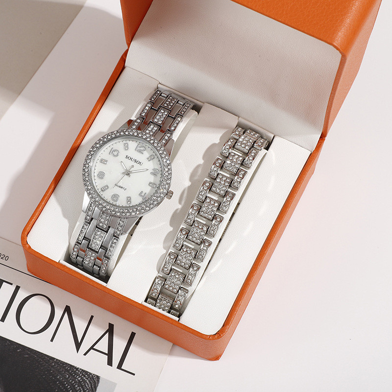 Ceas cu brățară marca Huangdun Douyin Ceas cu diamante populare Ceas cu cuarț rotund de modă unisex Comerț cu ridicata