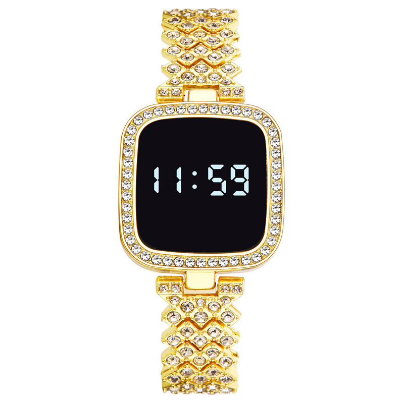 Set de ceasuri cu brățară cu diamante în stil activ cu diamante