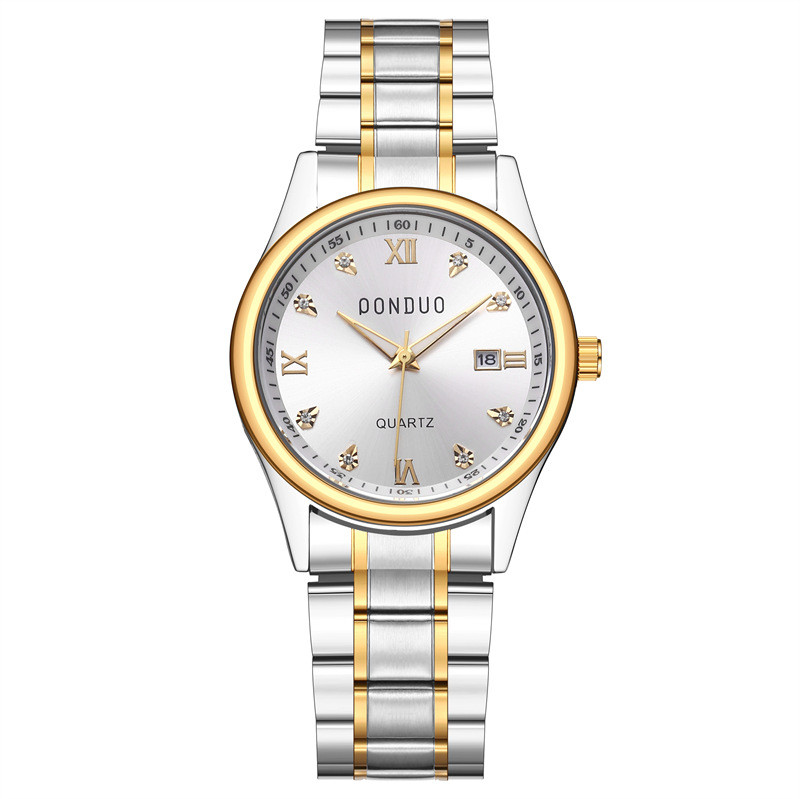 Toamnă și iarnă perechi noi de ceasuri europene și americane, perechi de modă și petrecere a timpului liber, ceas cu quartz, ceas cu diamant, rezistent la apă, tridimensional.