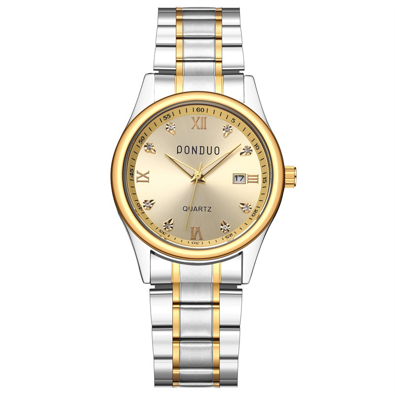 Toamnă și iarnă perechi noi de ceasuri europene și americane, perechi de modă și petrecere a timpului liber, ceas cu quartz, ceas cu diamant, rezistent la apă, tridimensional.