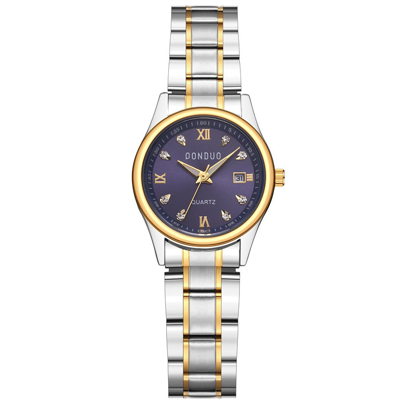 Toamnă și iarnă perechi noi de ceasuri europene și americane, perechi de modă și petrecere a timpului liber, ceas cu quartz, ceas cu diamant, rezistent la apă, tridimensional.