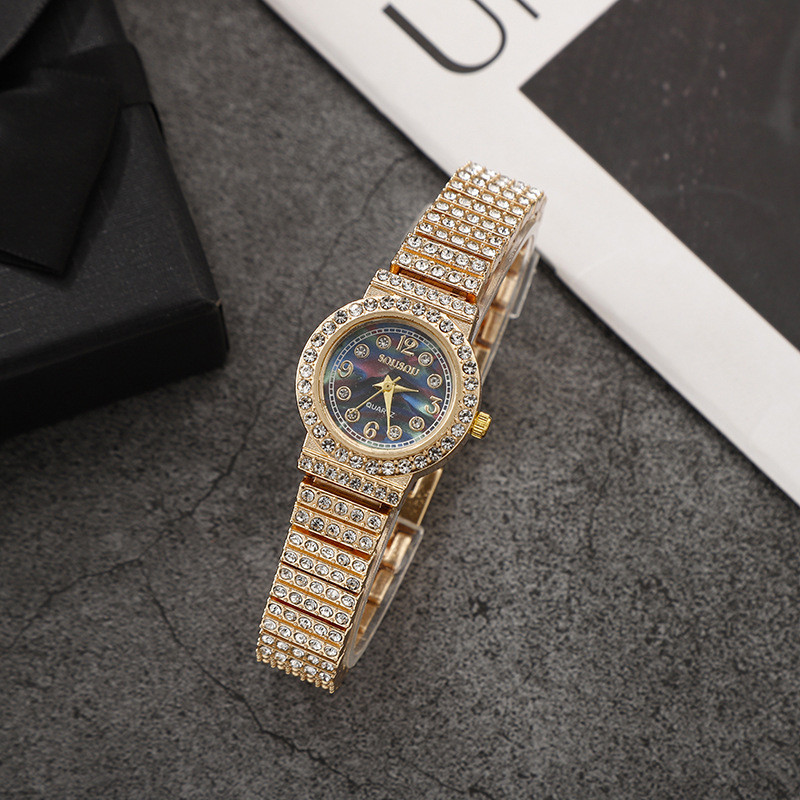 2023, la modă transfrontalieră, ceas pentru femei, ceas cu quartz complet automat pentru femei, plin de diamante, pentru fete, ceas cu cadran mic
