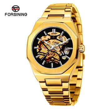 forsining 344 hollow mechanical fashion casual ευρωπαϊκό και αμερικανικό αυτόματο μηχανικό ανδρικό ρολόι