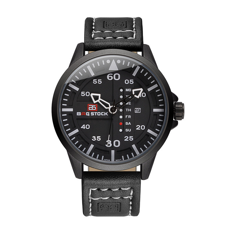 Ceas de cuarț pentru comerț exterior cu centură de oțel de modă Bergstein, cu sticlă armată, rezistent la perii, rezistent la zgârieturi și impermeabil, ceas de export pentru bărbați