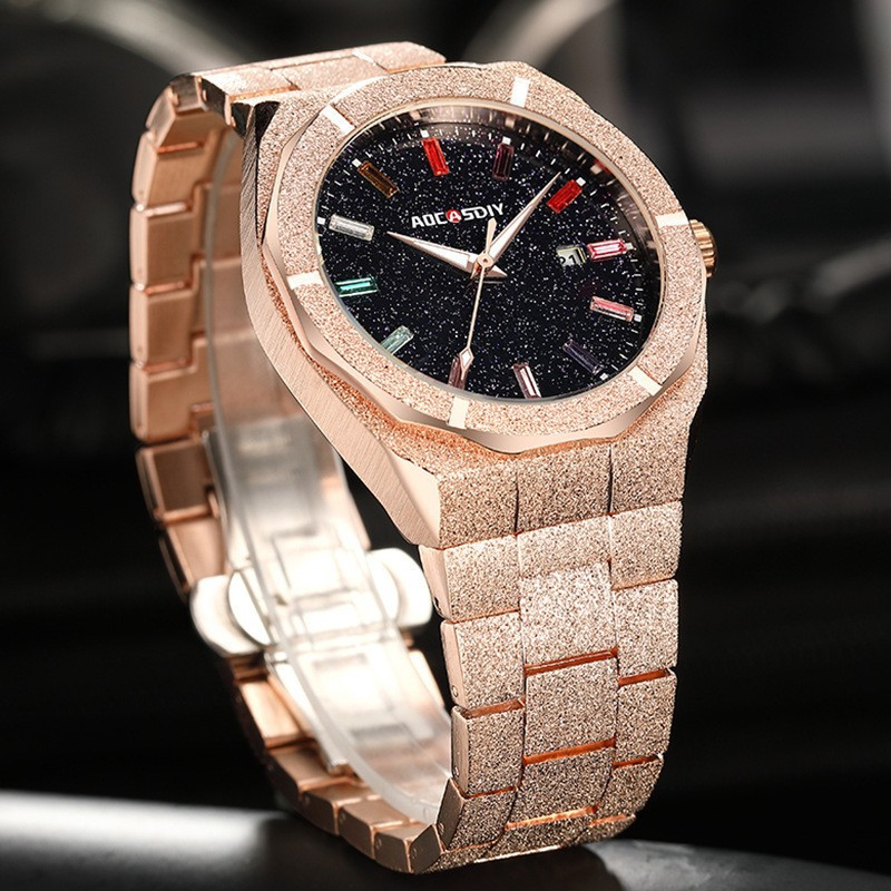 AOCASDIY ceas de lux pentru bărbați din Europa și America, original, cu diamante, Royal Oak, veritabil, luminos, impermeabil, transfrontalier, model fierbinte